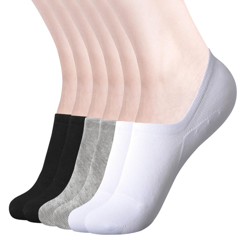 DIBAOLONG Womens No Show Socks Non Slip Flat Boat Line Low Cut Socks 6 Pairs - Image 1